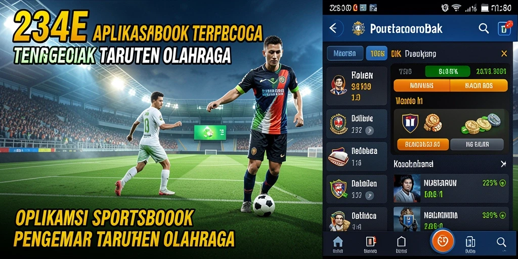 Tampilan interaktif dari gameplay taruhan olahraga di 234E.
