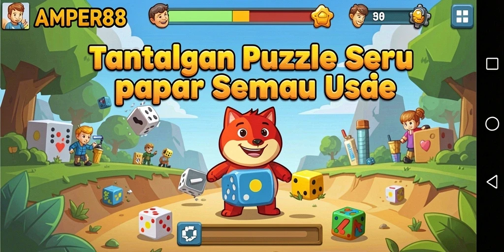 Tampilan gameplay seru dari AMPER88 yang penuh tantangan puzzle.