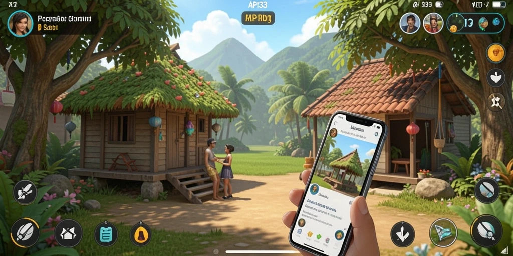 Tampilan gameplay API33 yang menarik dan penuh warna.