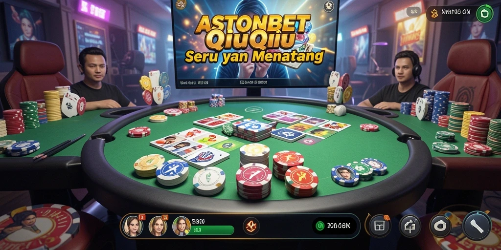 Tampilan seru gameplay QiuQiu di ASTONBET.