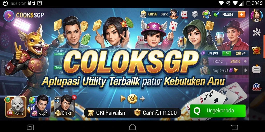 Tampilan antarmuka aplikasi COLOKSGP yang menarik dan fungsional.