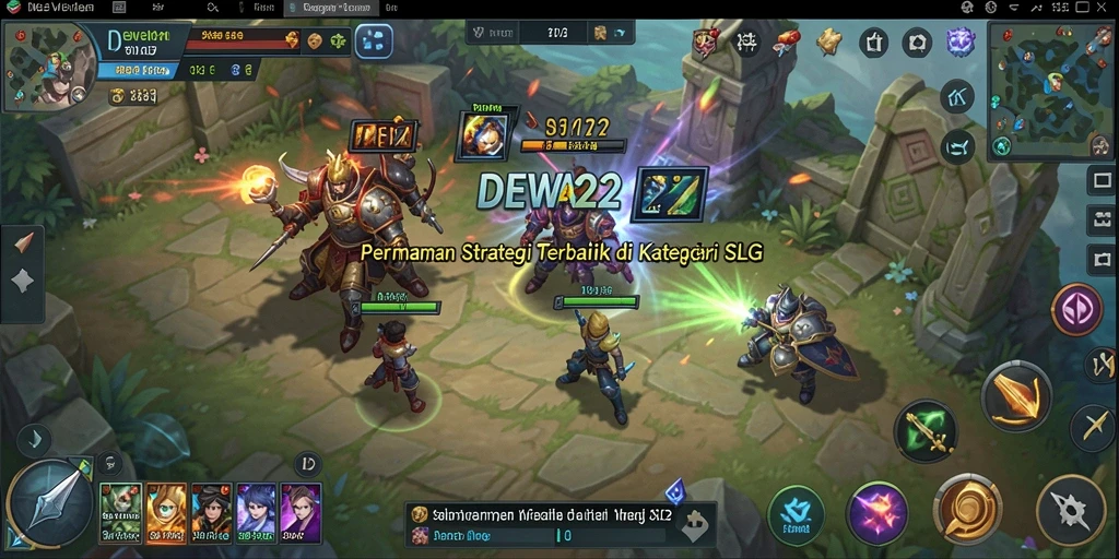 Tampilan gameplay DEWA22 yang menarik dan strategis.