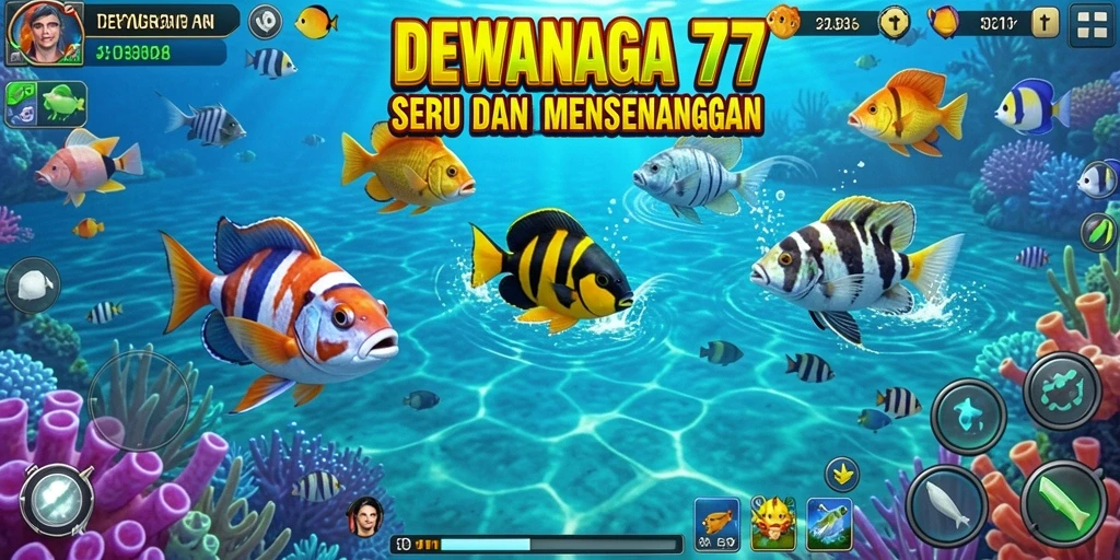 Tampilan menarik game Tembak Ikan DEWANAGA77 saat bermain.