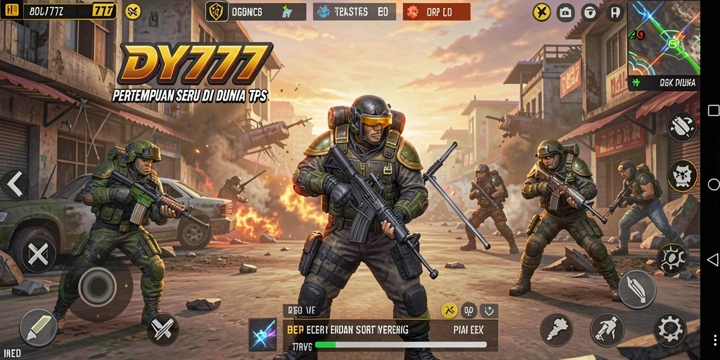 Tampilan gameplay seru dari DY777 di dunia TPS.