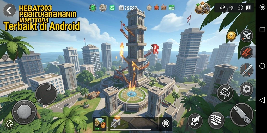 Tampilan gameplay HEBAT303 yang menakjubkan dalam genre Tower Defense.