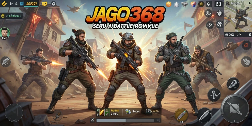 Tangkapan layar <strong>JAGO368</strong> menunjukkan pertempuran seru di medan perang Battle Royale.