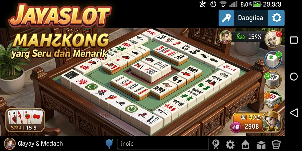 Tangkapan layar gameplay JAYASLOT yang menampilkan suasana permainan Mahjong.