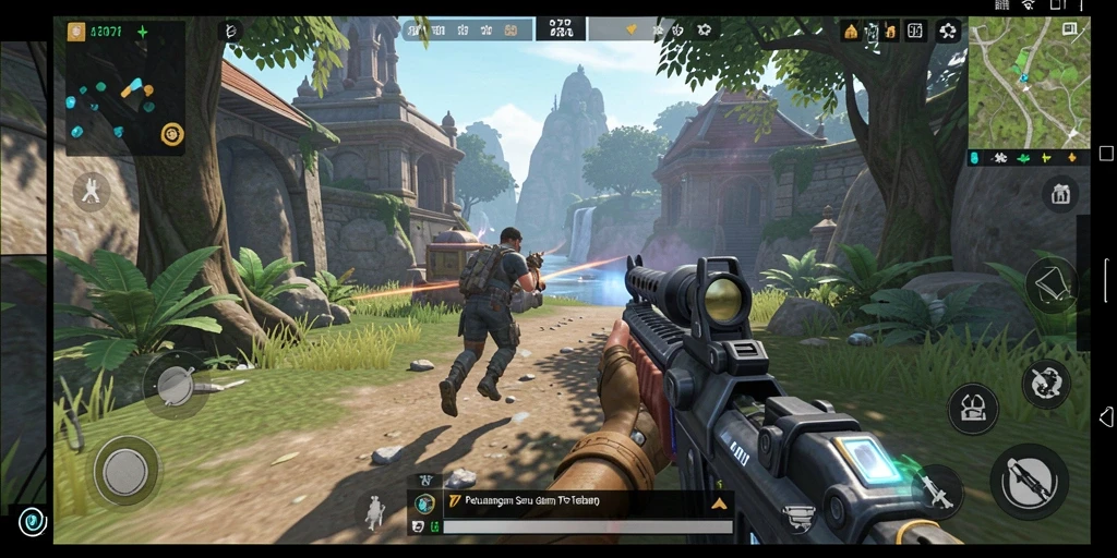 Tampilan gameplay L777 yang menegangkan di medan perang TPS.