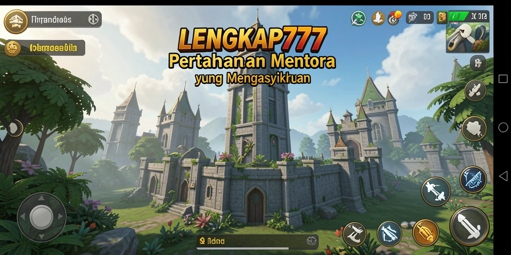 Ilustrasi gameplay seru di LENGKAP777 saat bertahan dari serangan musuh.