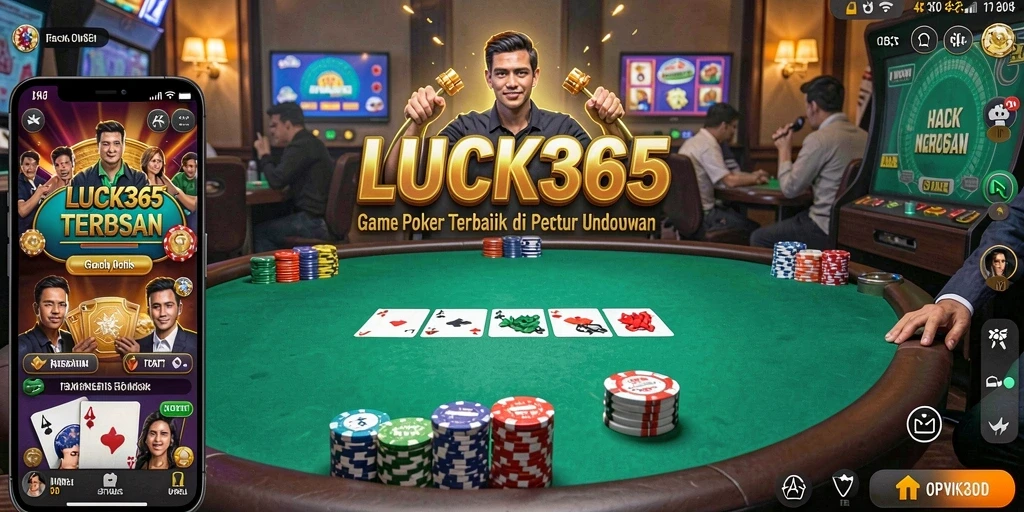 Tampilan menarik LUCK365 saat bermain Poker online.