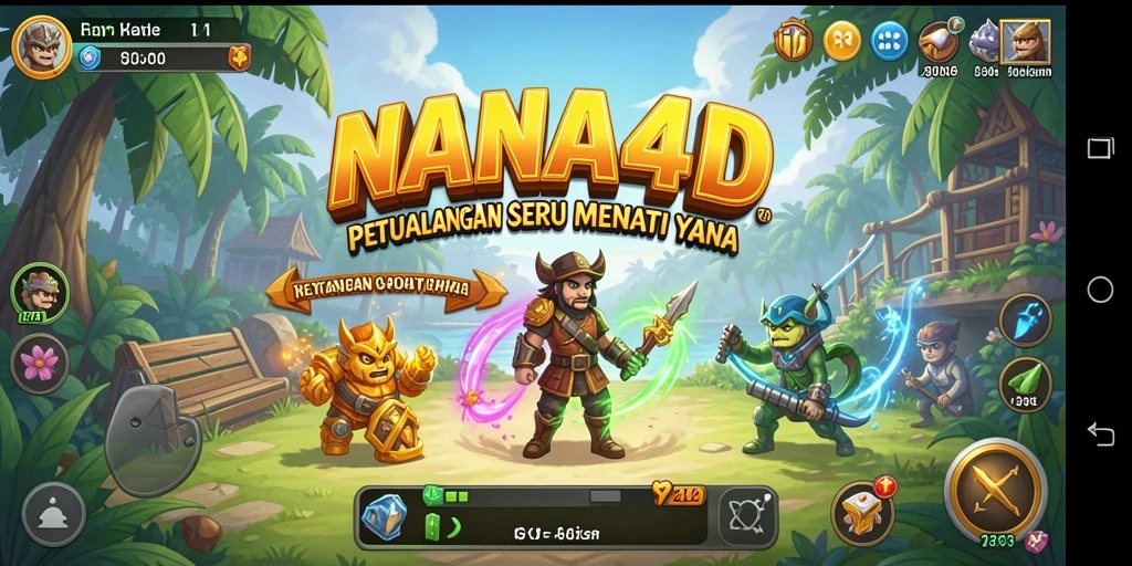 Tampilan gameplay NANA4D yang menegangkan dan penuh petualangan.