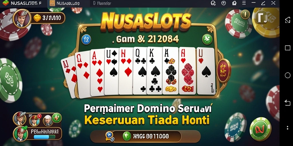 Screenshot gameplay NUSASLOTS yang menampilkan keseruan permainan Domino.