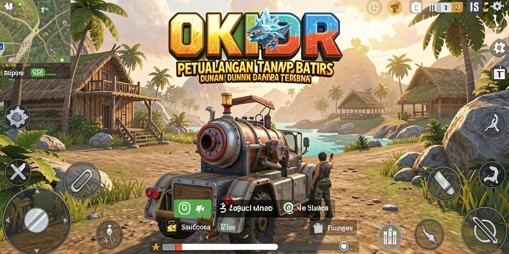 Screenshot gameplay dari dunia Open World yang penuh petualangan.