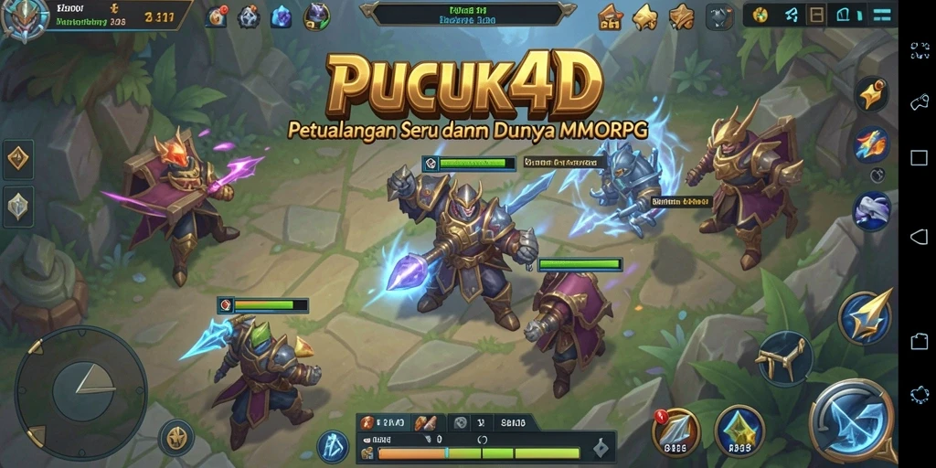 Tampilan gameplay seru dalam dunia epik PUCUK4D MMORPG.