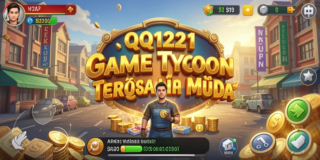 Tangkapan layar utama QQ1221 menampilkan pengalaman gameplay Tycoon yang mendebarkan.