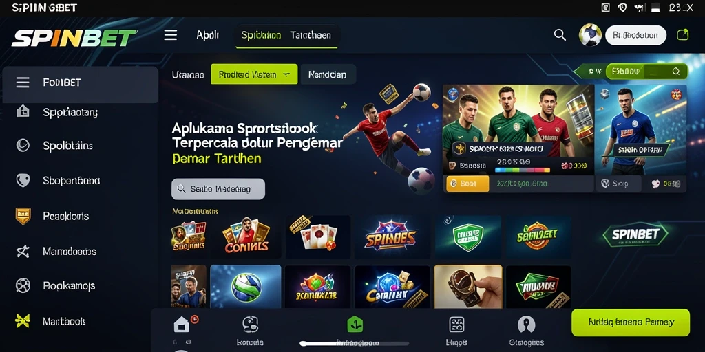 Tampilan menarik dari gameplay taruhan olahraga SPINBET.