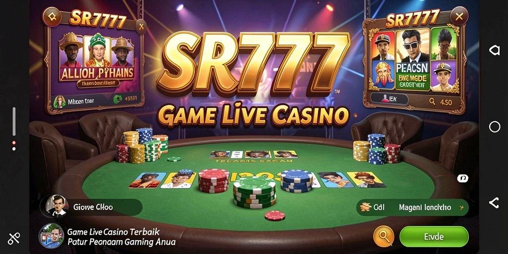 Tampilan menarik dari permainan Live Casino di SR777.