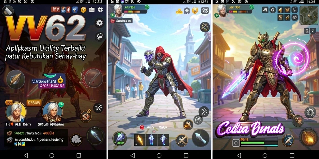 Screenshot menggambarkan antarmuka aplikasi Utility VV62 yang sederhana dan intuitif.