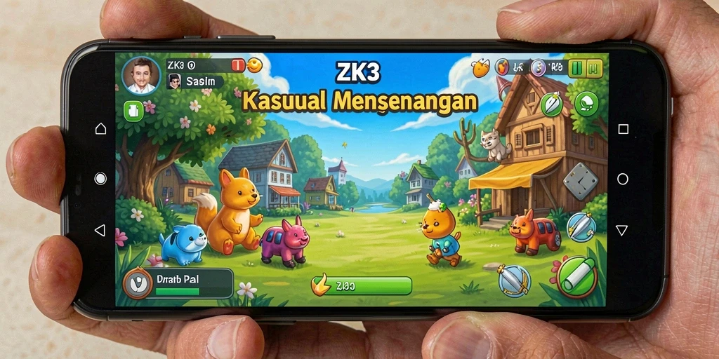 Tangkapan layar menunjukkan gameplay yang penuh warna dan menyenangkan.