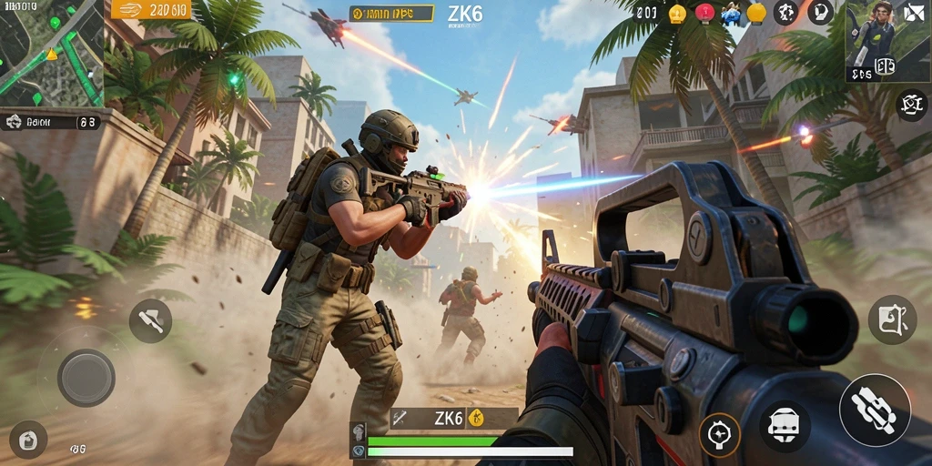 Tangkapan layar dari gameplay ZK6 menunjukkan aksi seru dan grafis yang menawan.
